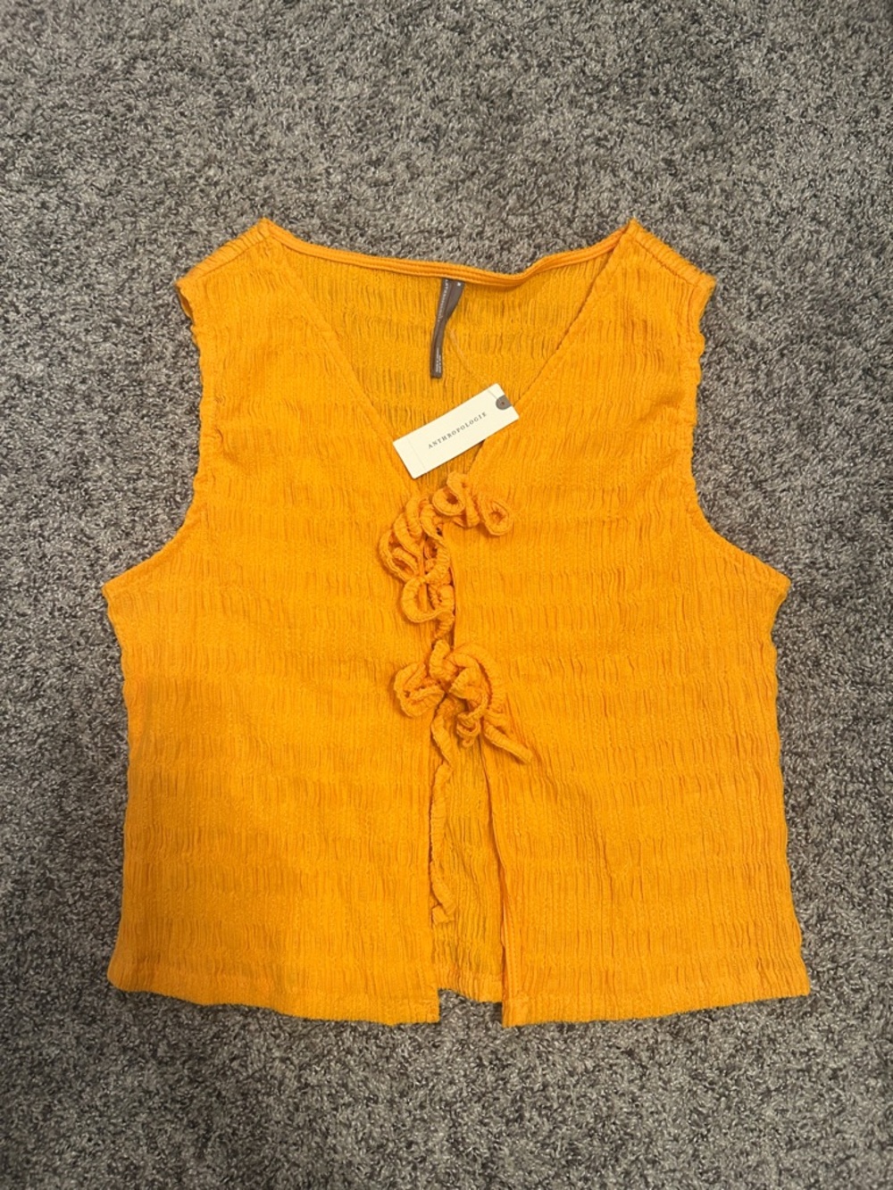 Anthro Tie Front Top